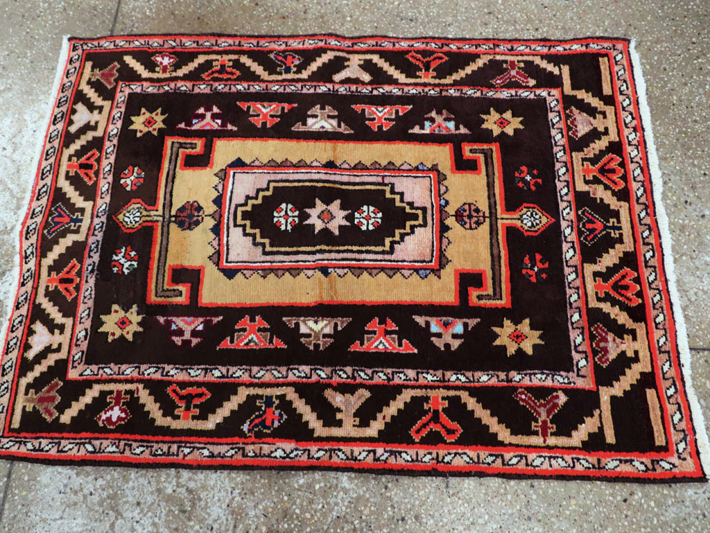 Vintage Persian Hamadan Rug, No.27876 - Staging