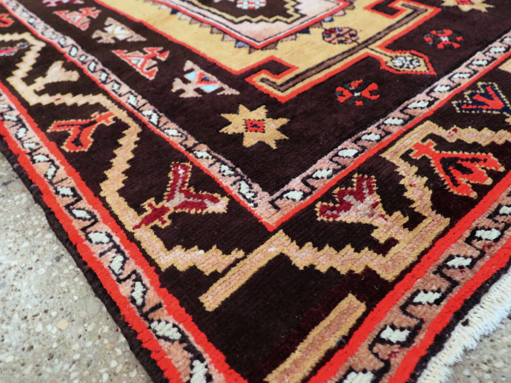 Vintage Persian Hamadan Rug, No.27876 - Staging