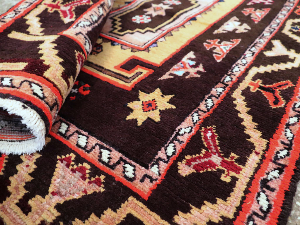Vintage Persian Hamadan Rug, No.27876 - Staging