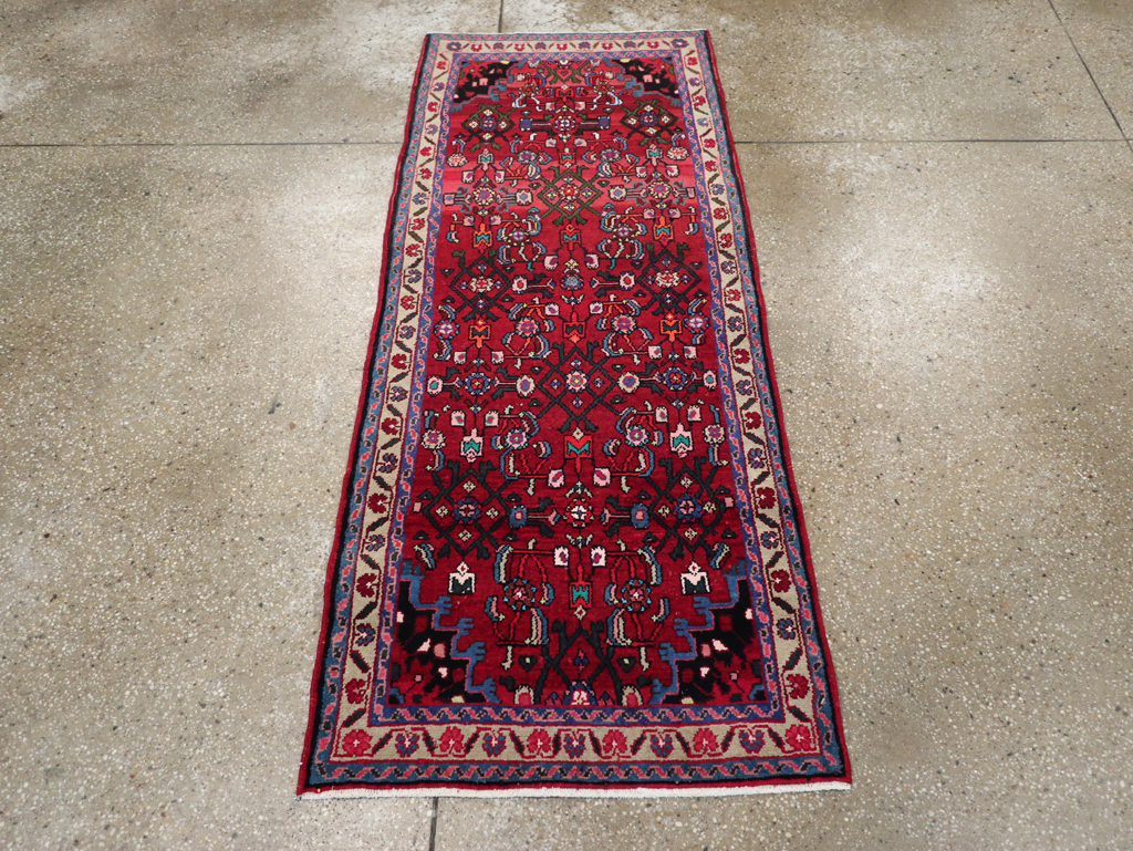 Vintage Persian Hamadan Rug, No.27879 - Staging