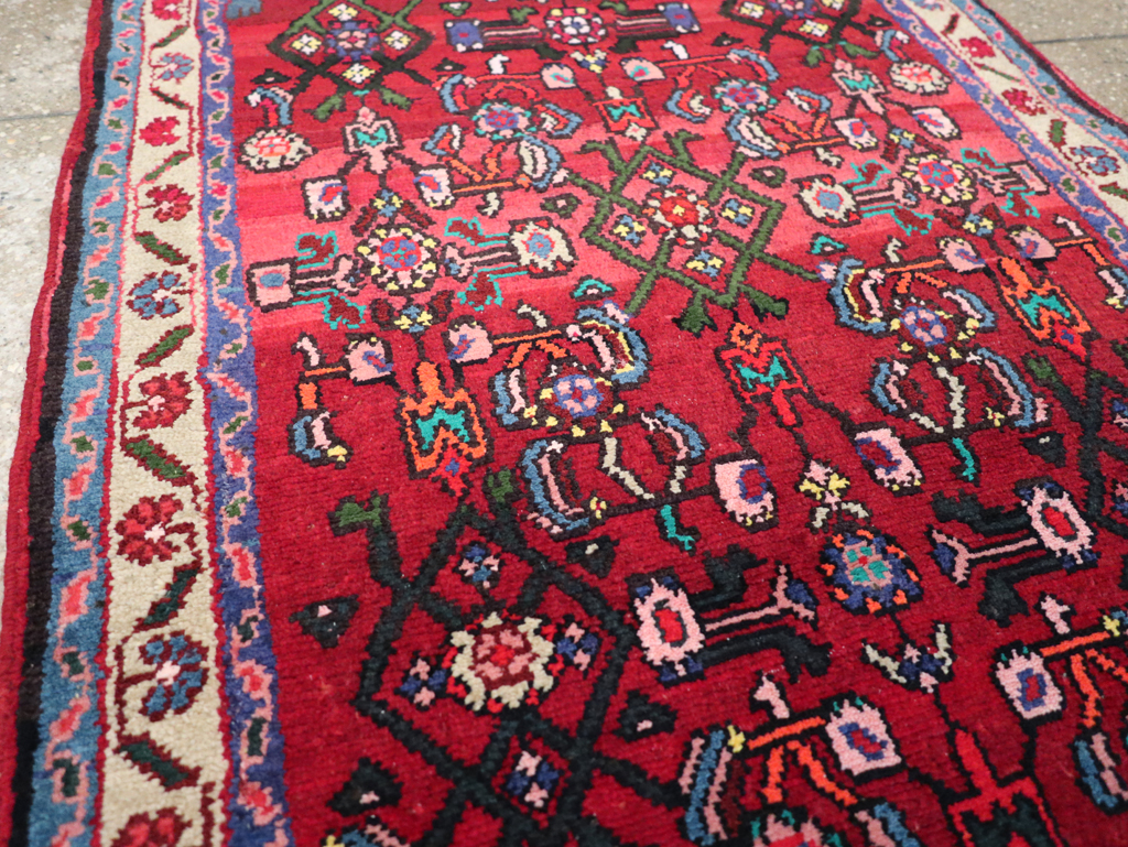 Vintage Persian Hamadan Rug, No.27879 - Staging