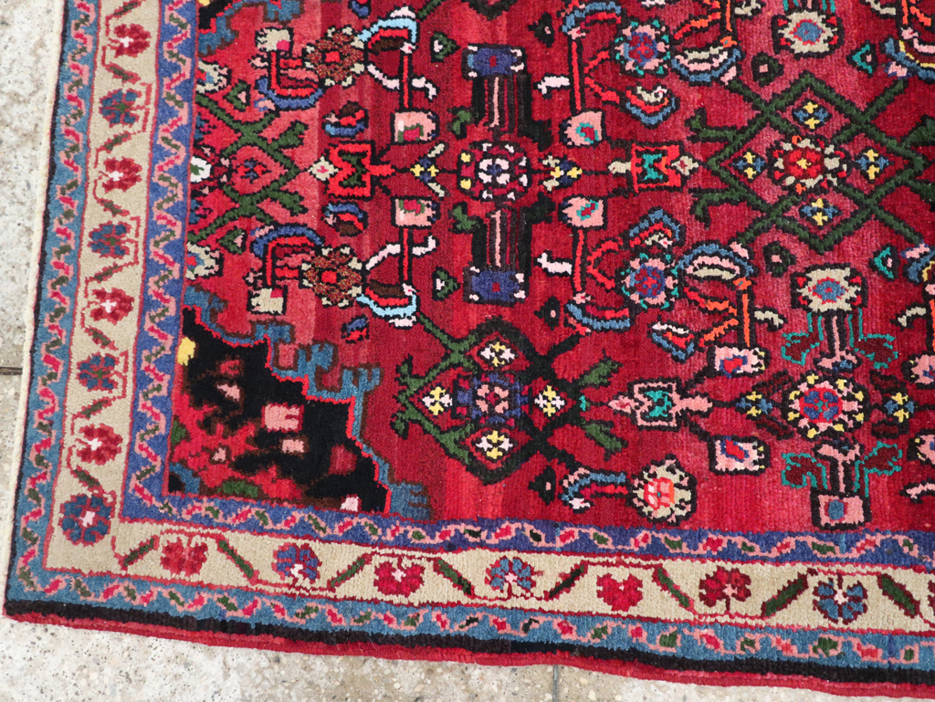 Vintage Persian Hamadan Rug, No.27879 - Staging