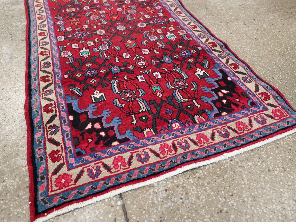 Vintage Persian Hamadan Rug, No.27879 - Staging