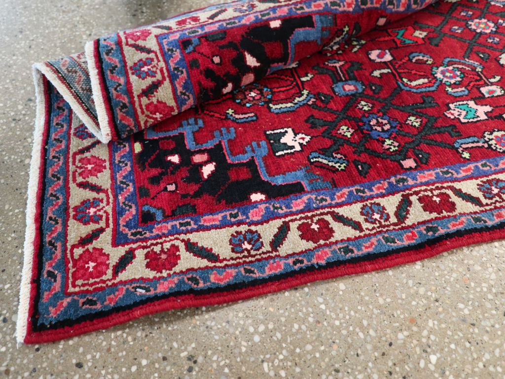Vintage Persian Hamadan Rug, No.27879 - Staging