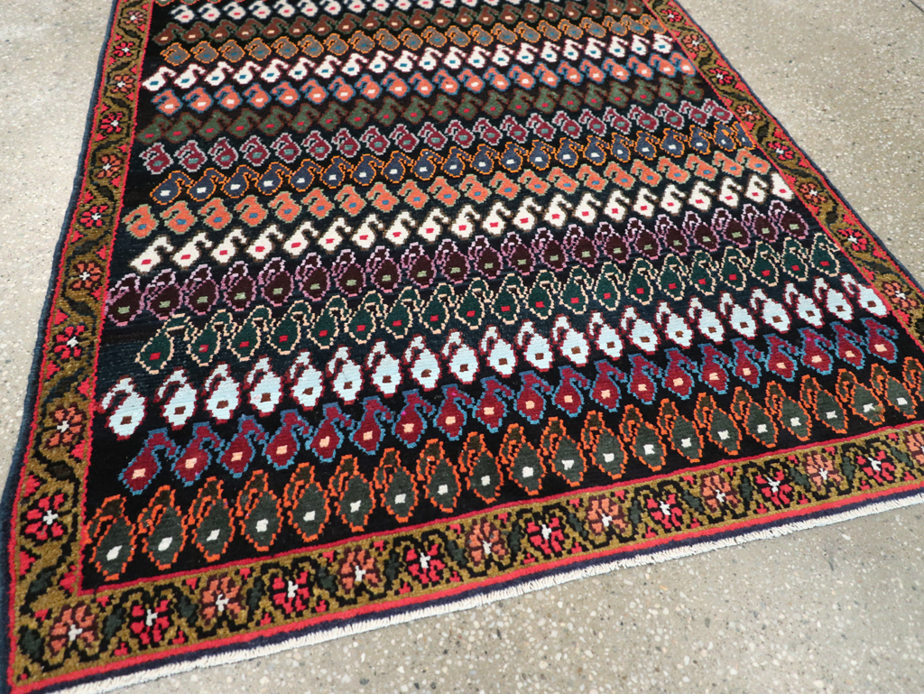 Vintage Persian Hamadan Rug, No.27881 - Staging