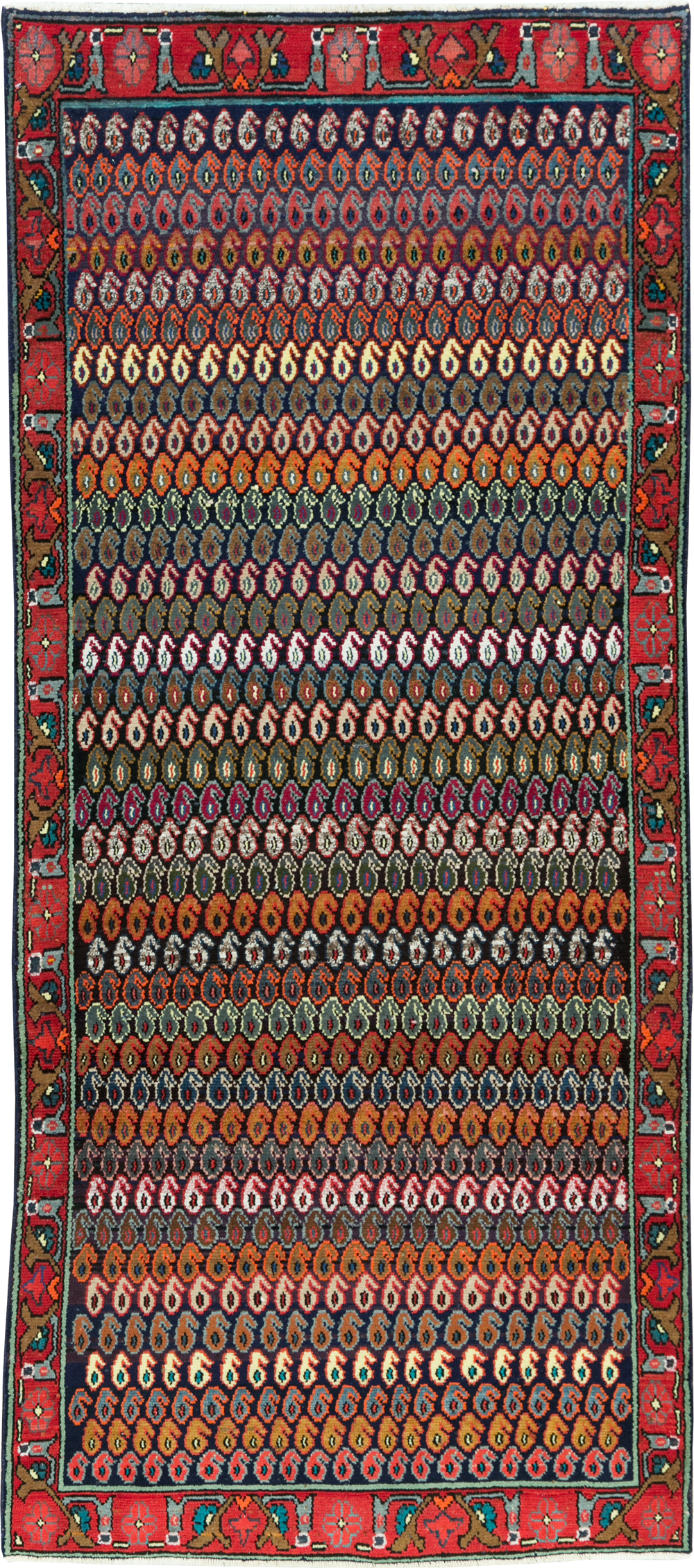 Vintage Persian Hamadan Rug, No.27882 - Staging
