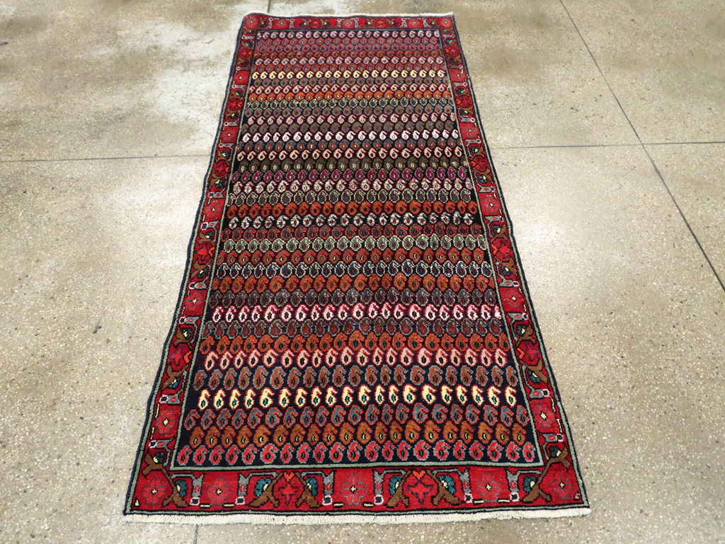 Vintage Persian Hamadan Rug, No.27882 - Staging