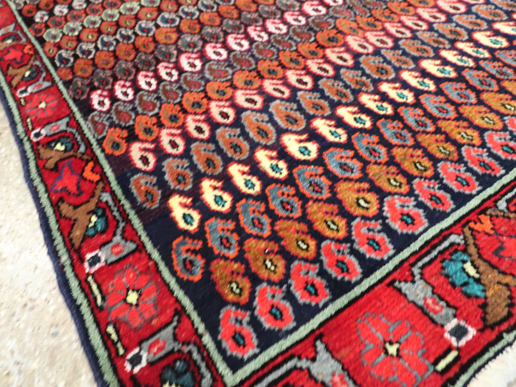 Vintage Persian Hamadan Rug, No.27882 - Staging