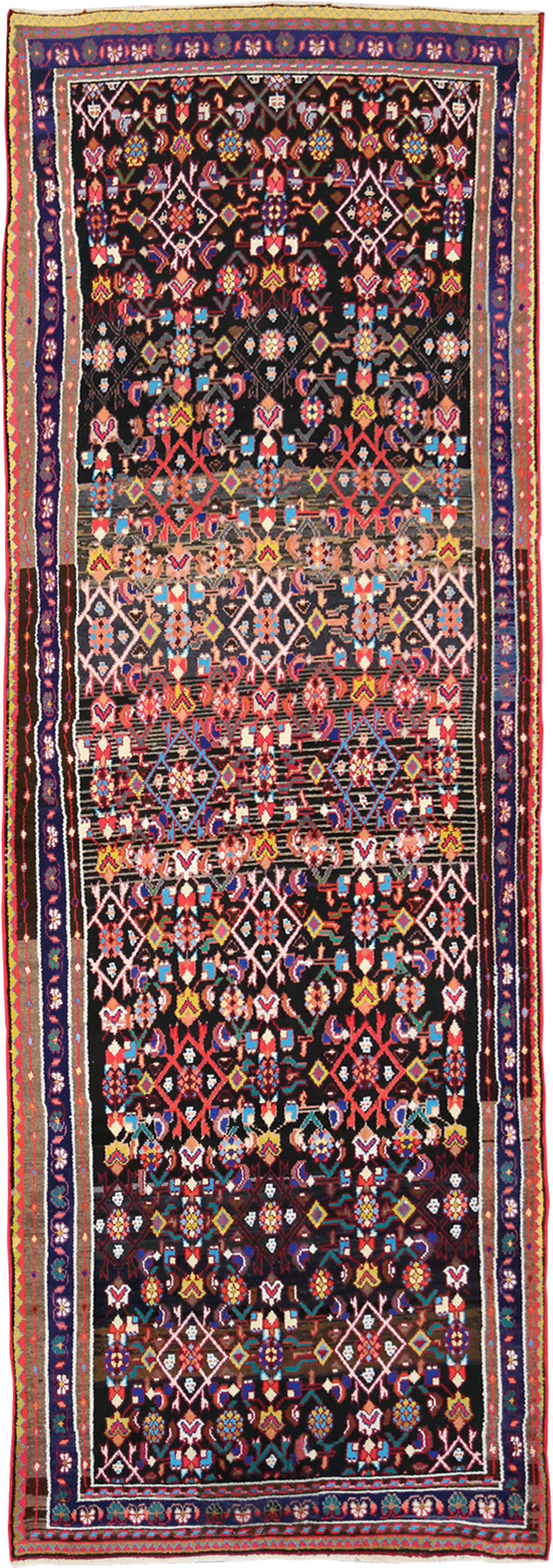 Vintage Persian Malayer Runner, No.27884 - Staging