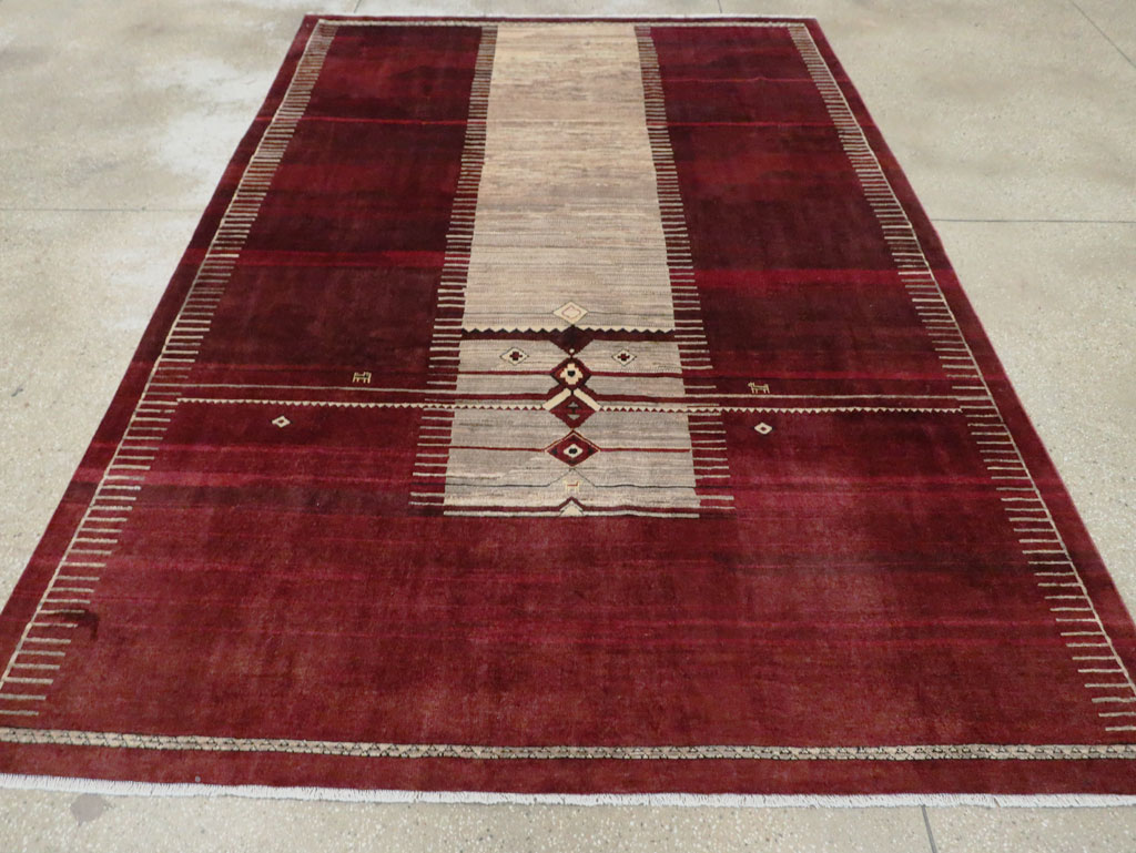 Vintage Persian Tabriz Rug, No.27885 - Staging