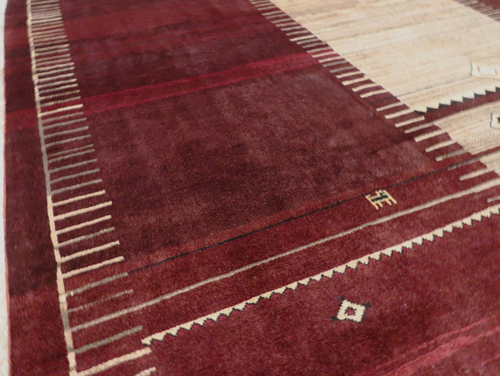 Vintage Persian Tabriz Rug, No.27885 - Staging