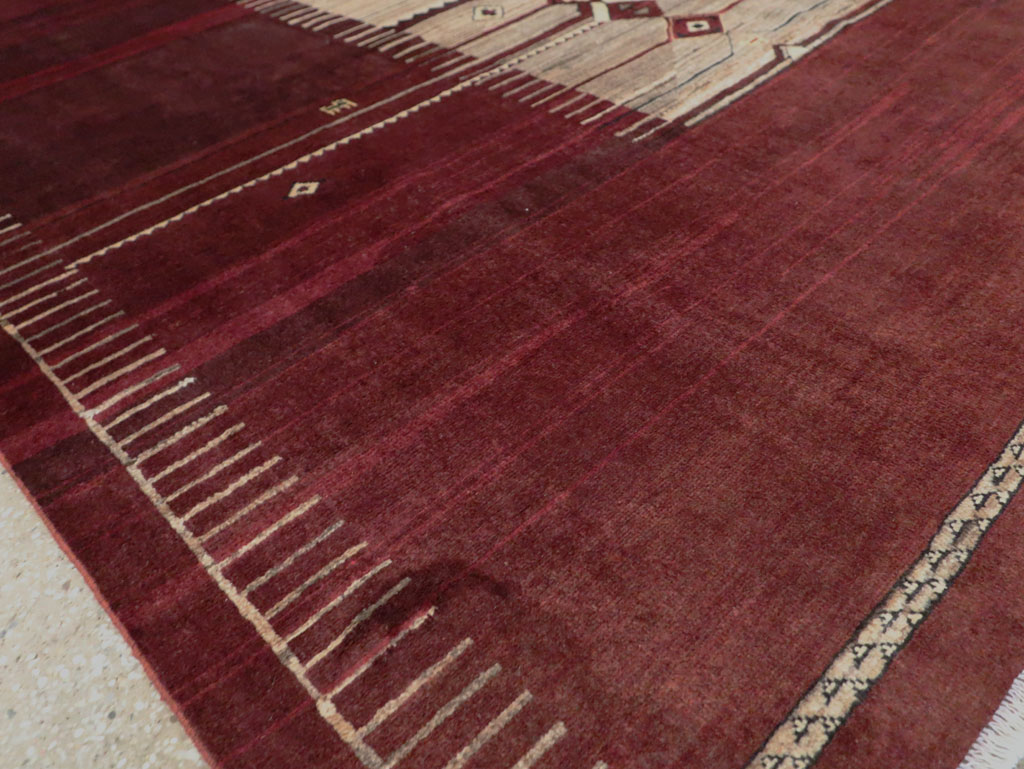Vintage Persian Tabriz Rug, No.27885 - Staging