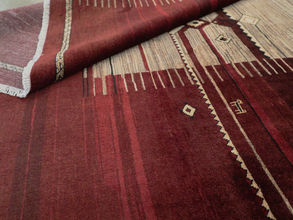 Vintage Persian Tabriz Rug, No.27885 - Staging