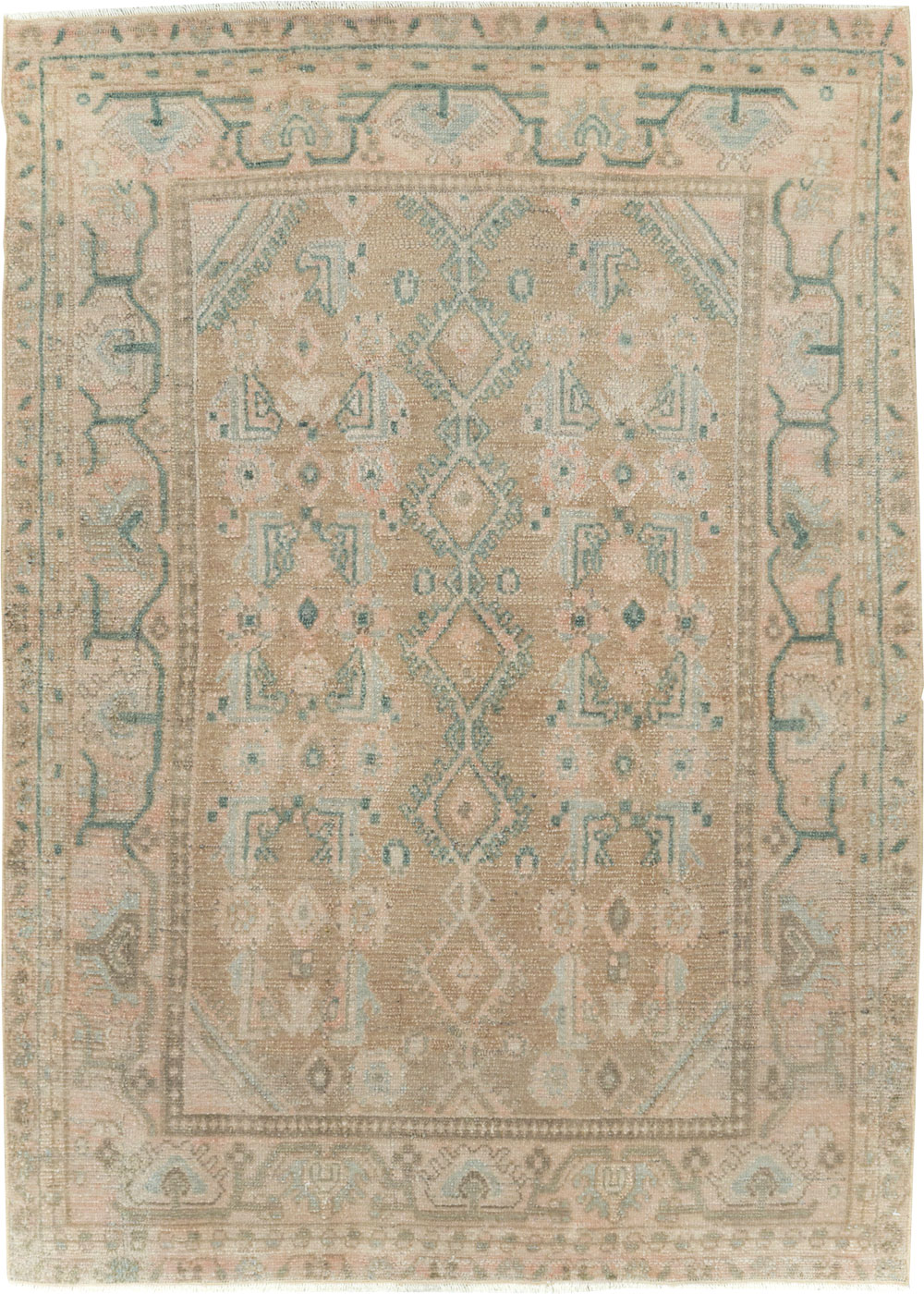 Vintage Persian Malayer Throw Rug, No.27890 - Staging