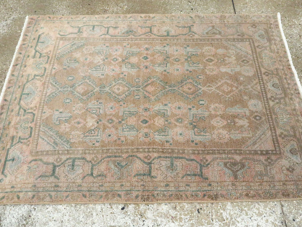 Vintage Persian Malayer Throw Rug, No.27890 - Staging