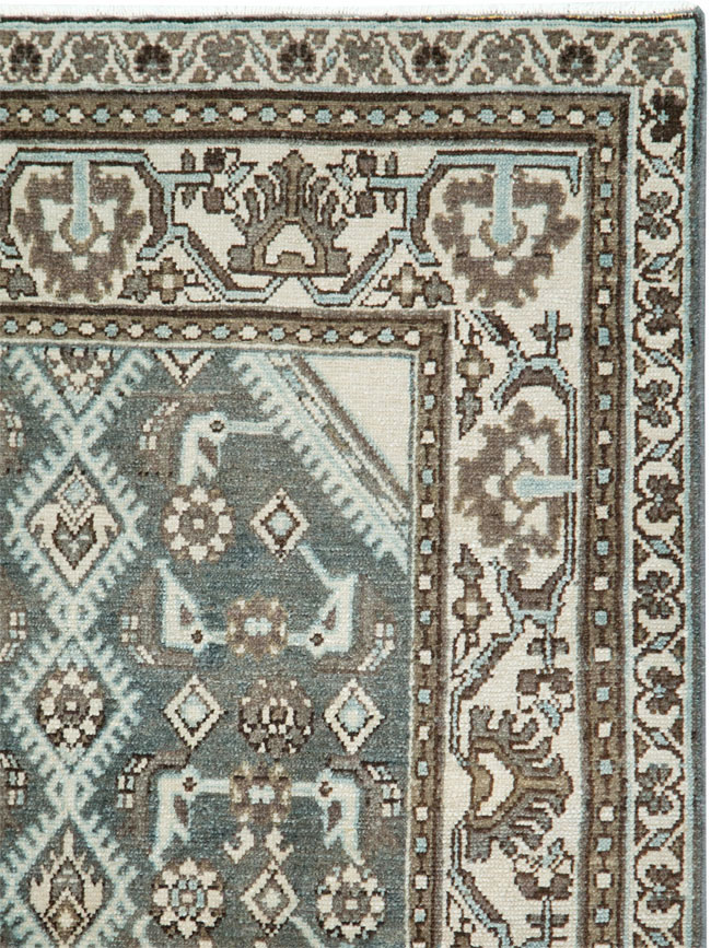 Vintage Persian Malayer Throw Rug (Pair: 1 of 2), No.27892 - Staging