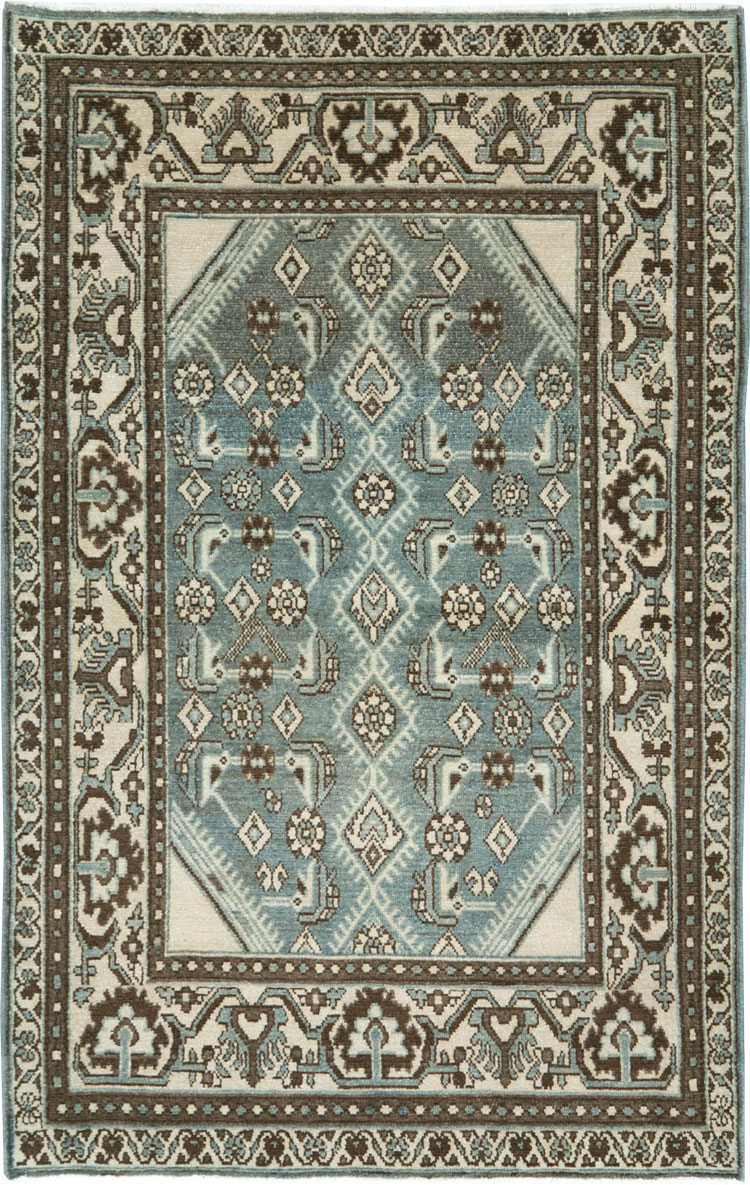 Vintage Persian Malayer Throw Rug (Pair: 2 of 2), No.27894 - Staging