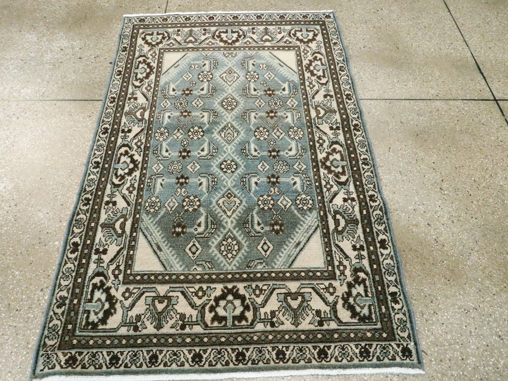 Vintage Persian Malayer Throw Rug (Pair: 2 of 2), No.27894 - Staging