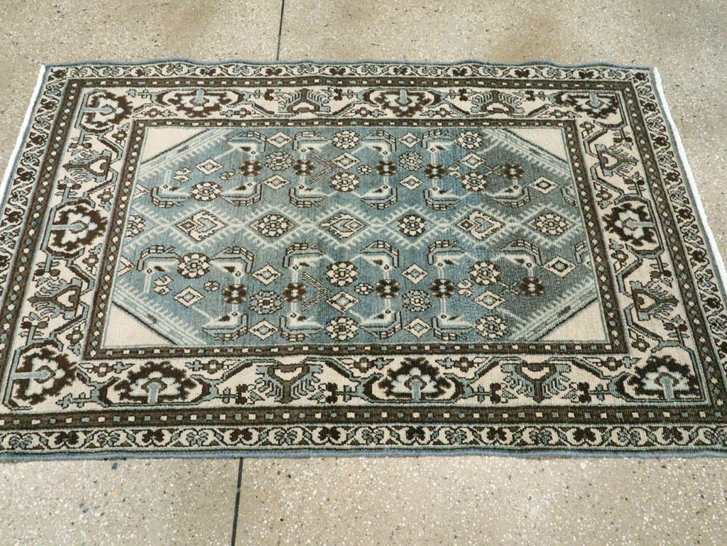 Vintage Persian Malayer Throw Rug (Pair: 2 of 2), No.27894 - Staging