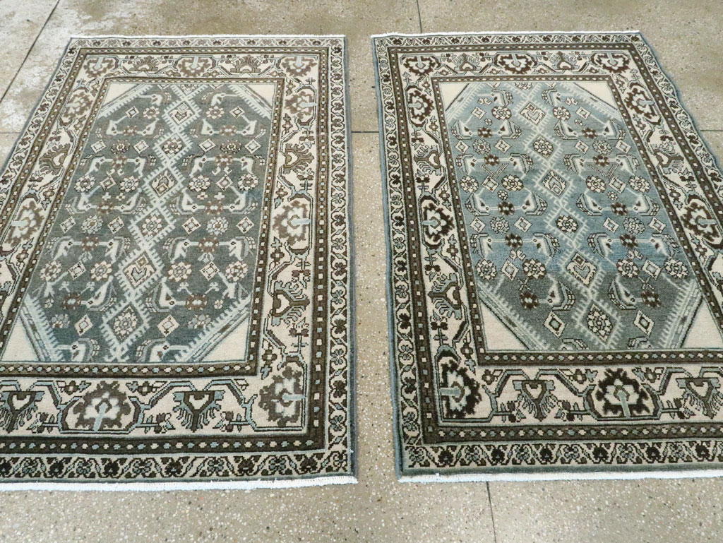 Vintage Persian Malayer Throw Rug (Pair: 2 of 2), No.27894 - Staging