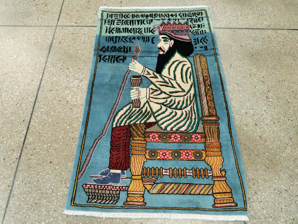 Persian Tabriz Pictorial Rug, No.27918 - Staging