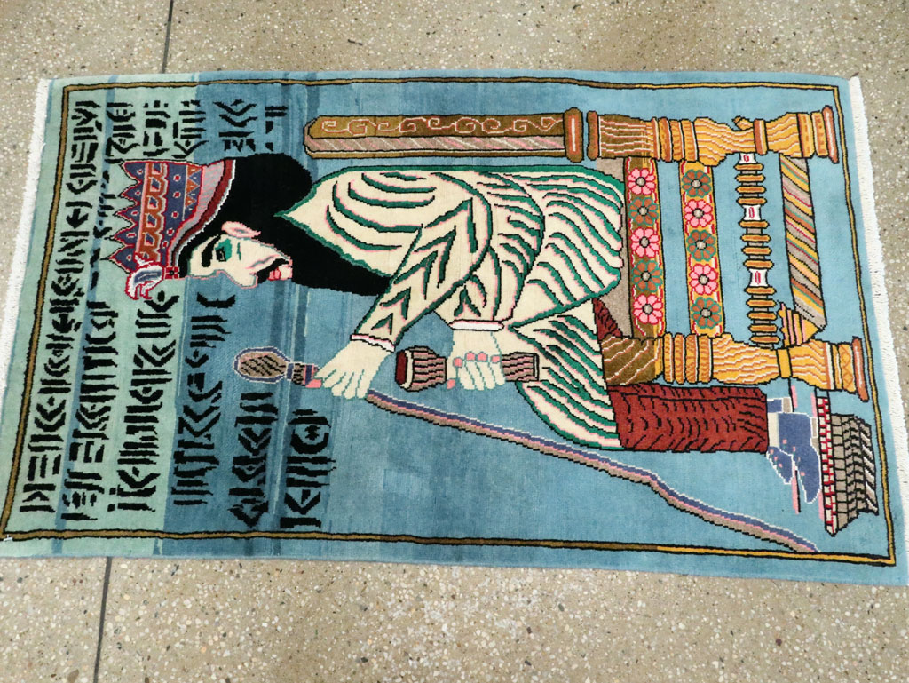 Persian Tabriz Pictorial Rug, No.27918 - Staging