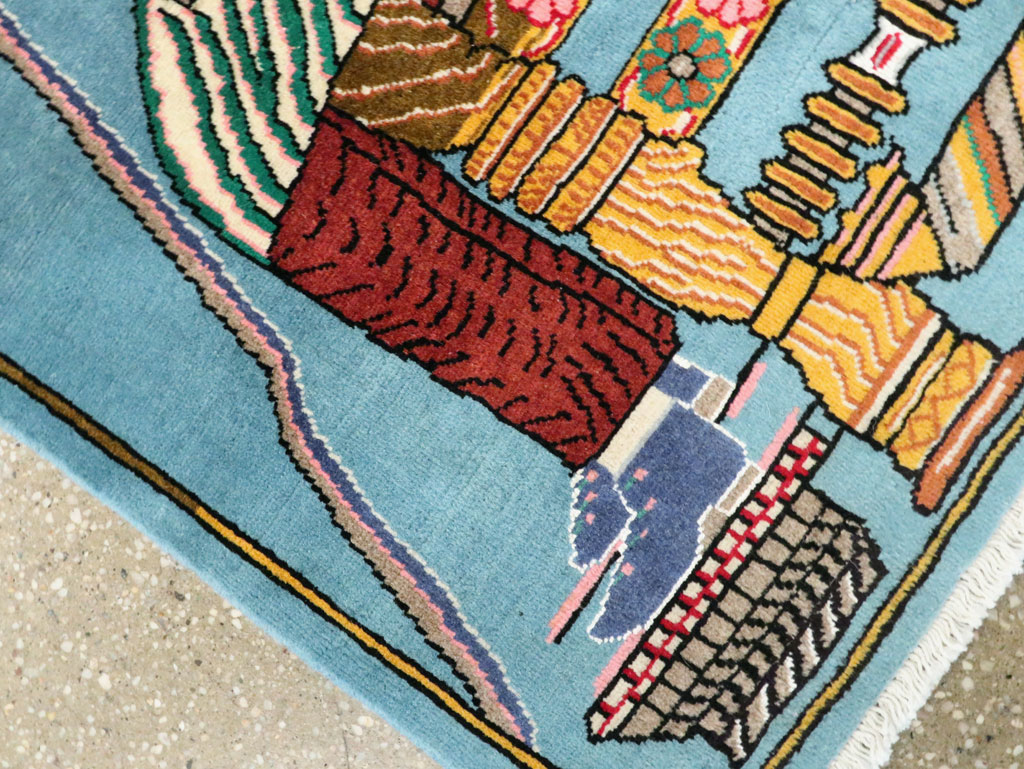 Persian Tabriz Pictorial Rug, No.27918 - Staging