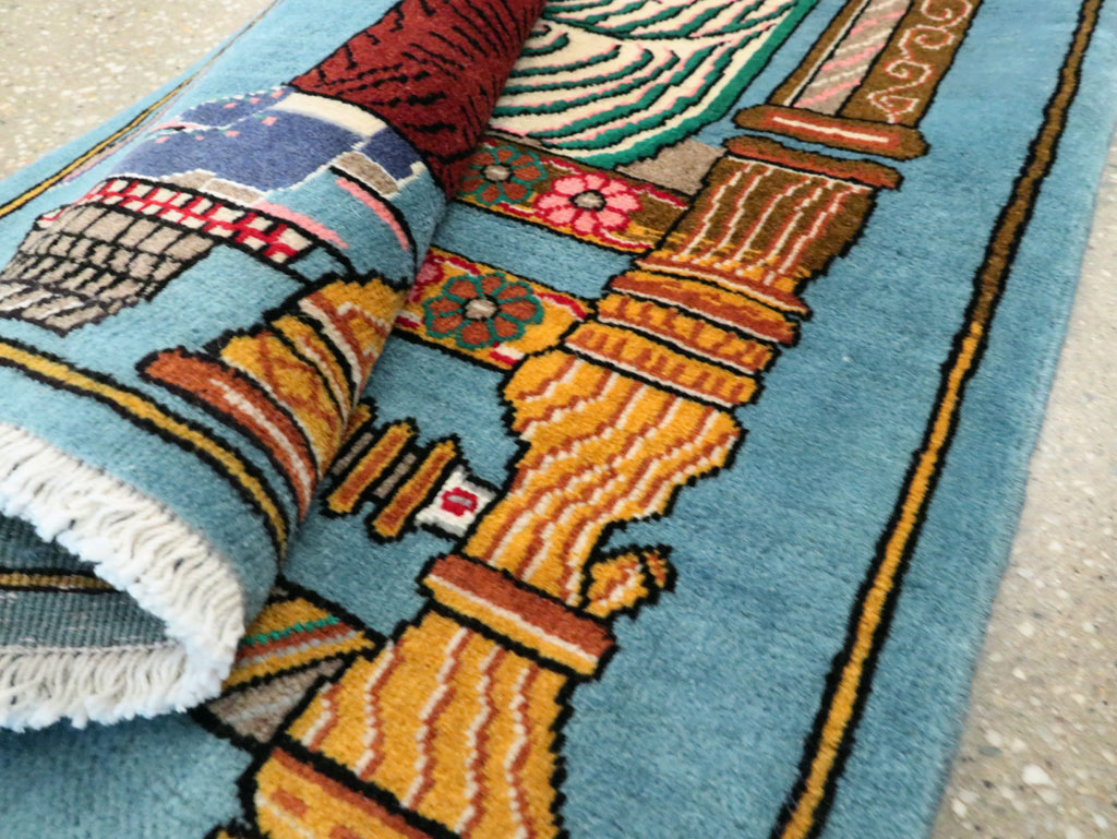 Persian Tabriz Pictorial Rug, No.27918 - Staging