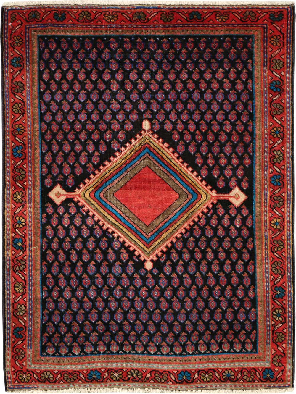 Vintage Persian Mahal Rug, No.27919 - Staging