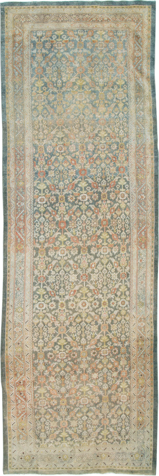 Antique Persian Mahal Gallery Carpet, No.27920 - Staging