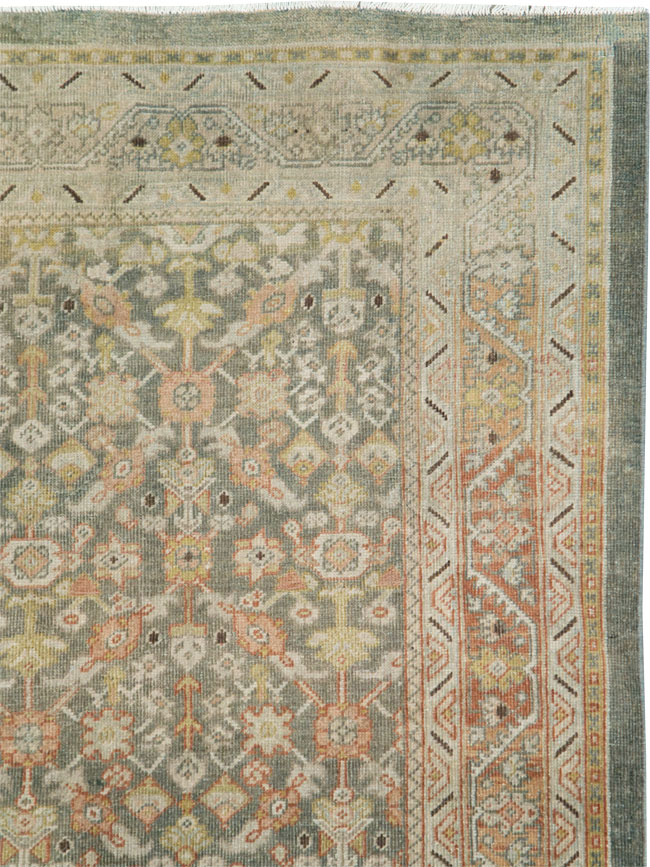Antique Persian Mahal Gallery Carpet, No.27920 - Staging