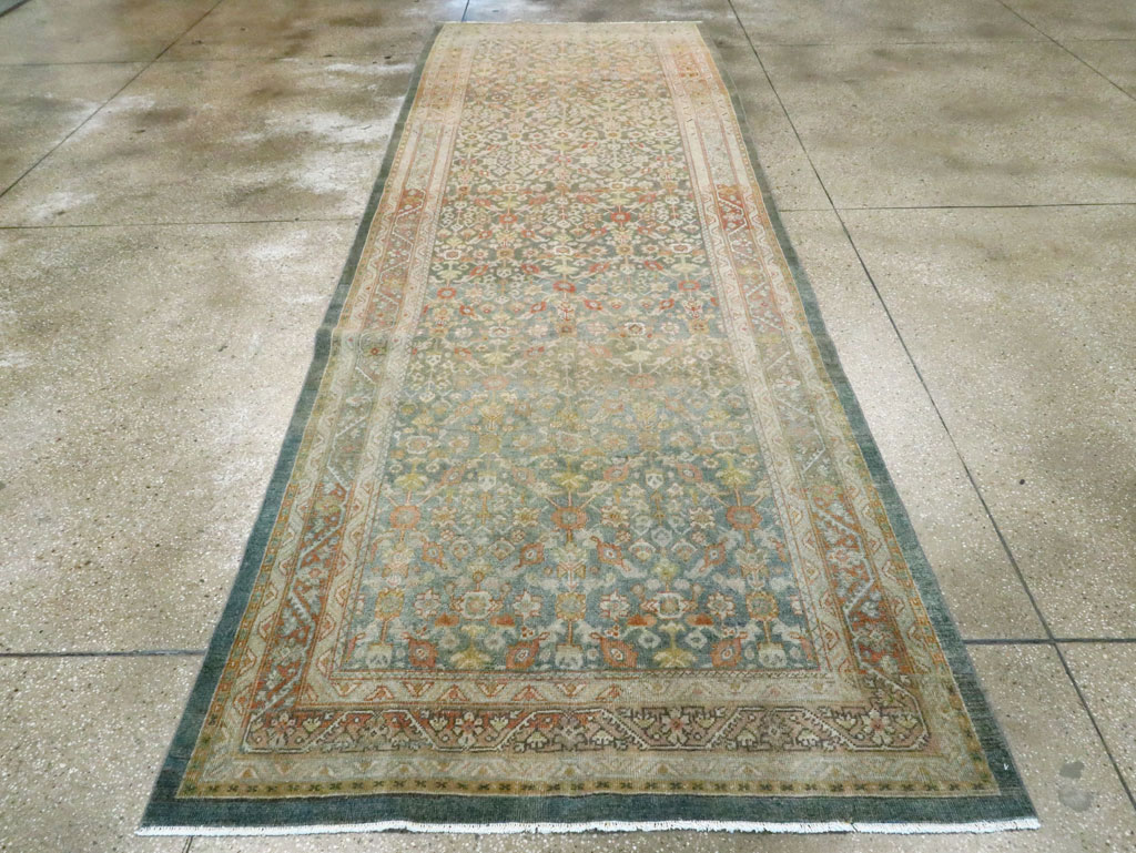Antique Persian Mahal Gallery Carpet, No.27920 - Staging