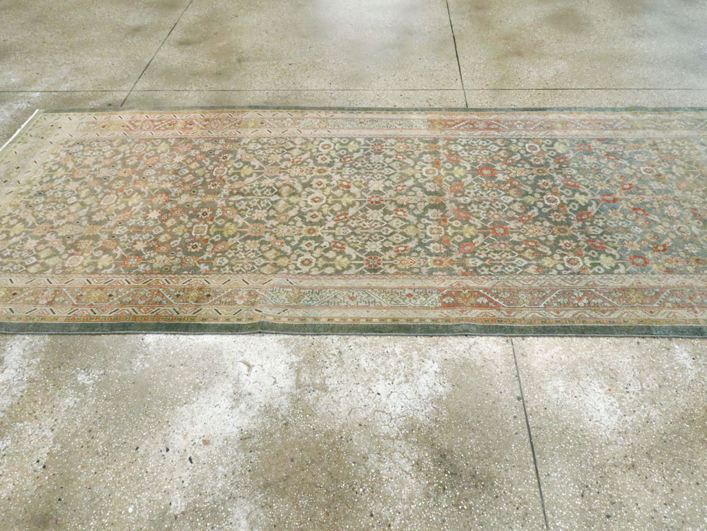 Antique Persian Mahal Gallery Carpet, No.27920 - Staging
