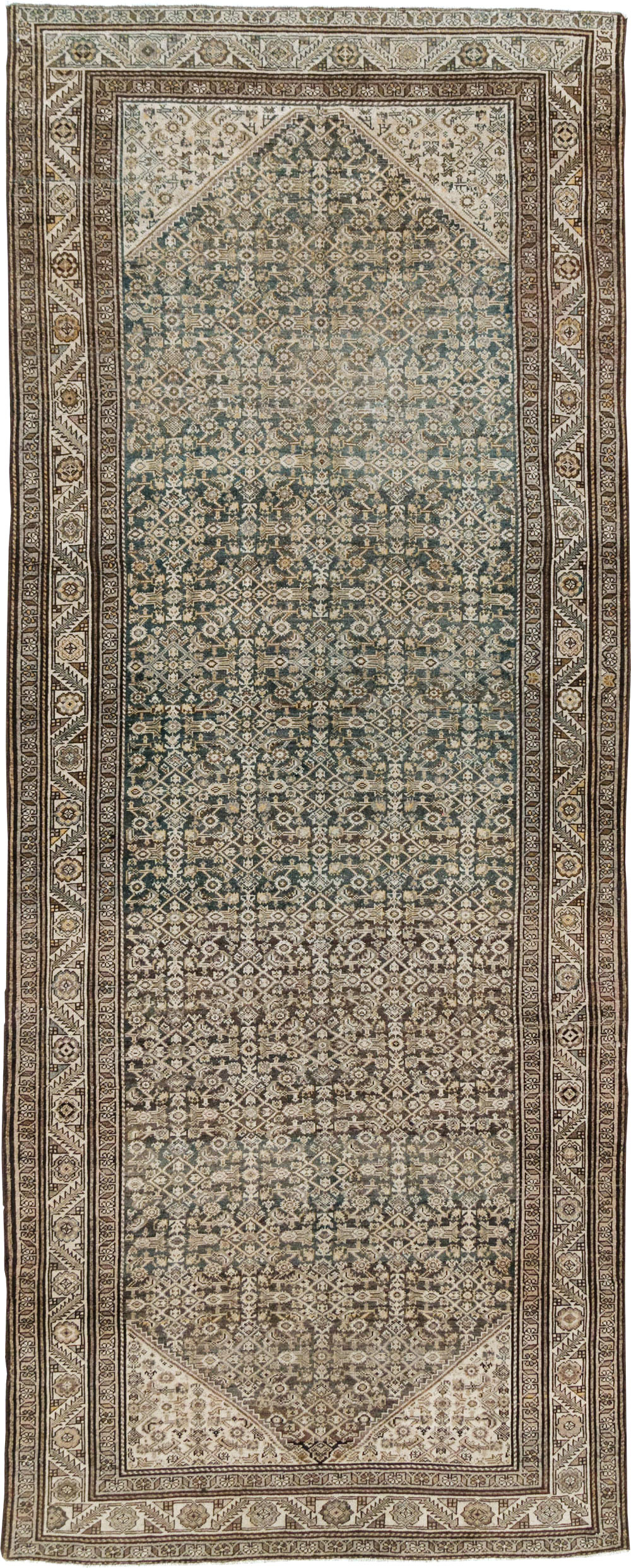 Antique Persian Malayer Gallery Carpet, No.27926 - Staging