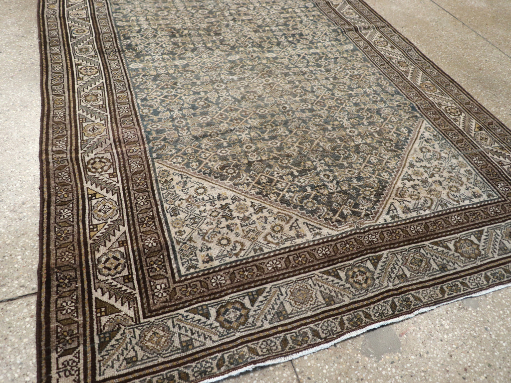 Antique Persian Malayer Gallery Carpet, No.27926 - Staging