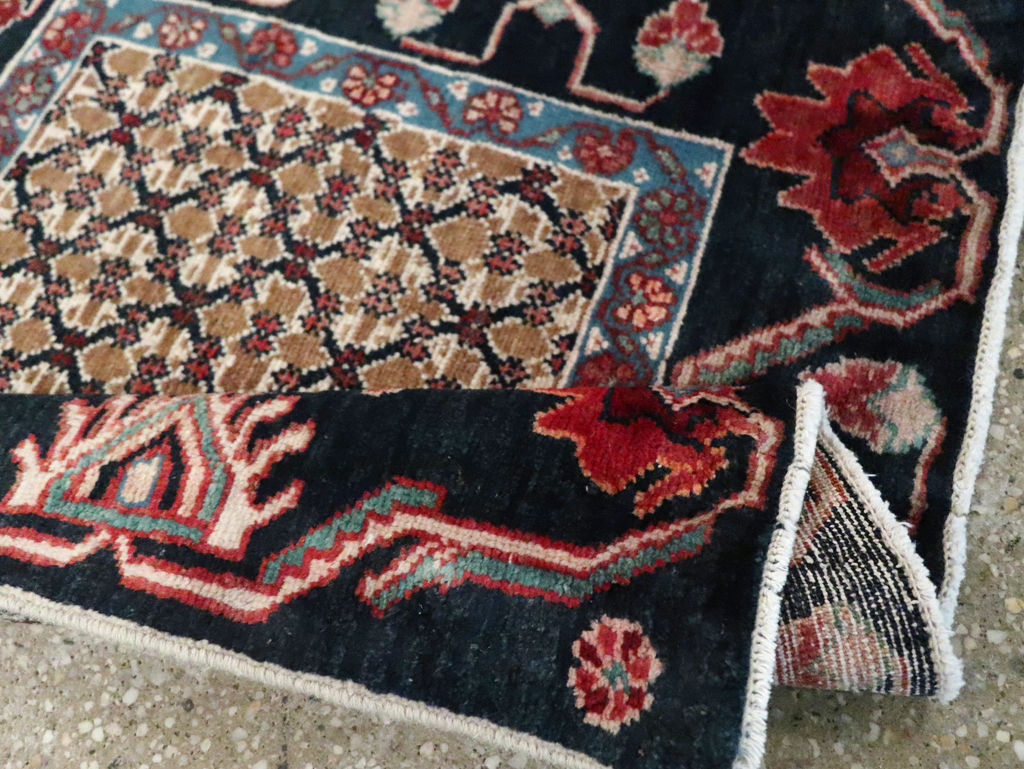 Vintage Persian Serab Square Throw Rug, No.27928 - Staging