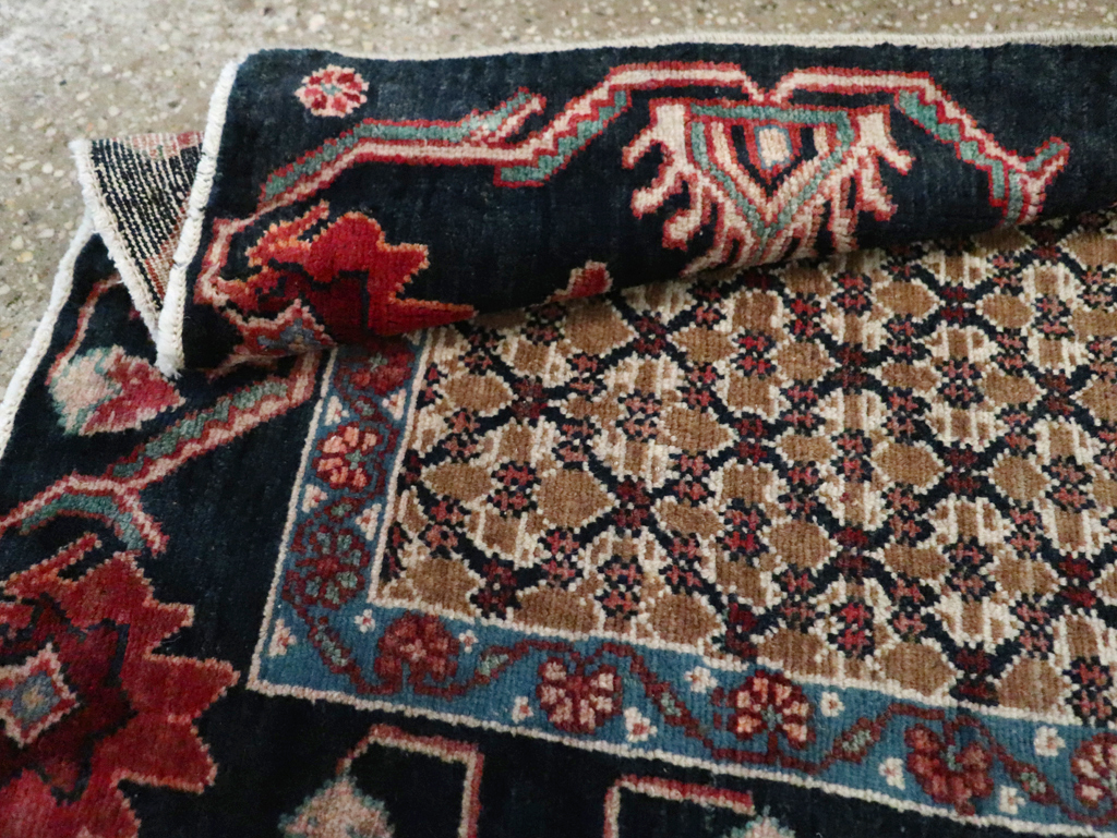 Vintage Persian Serab Square Throw Rug, No.27928 - Staging
