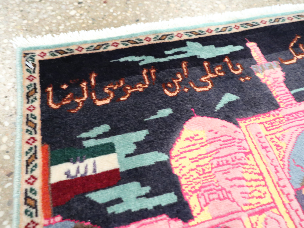 Vintage Persian Tabriz Pictorial Rug (Pair: 1 of 2), No.27929 - Staging