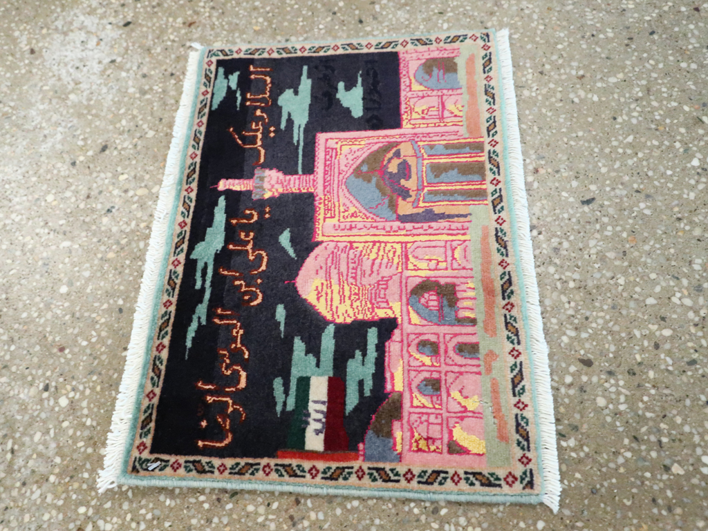 Vintage Persian Tabriz Pictorial Rug (Pair: 1 of 2), No.27929 - Staging