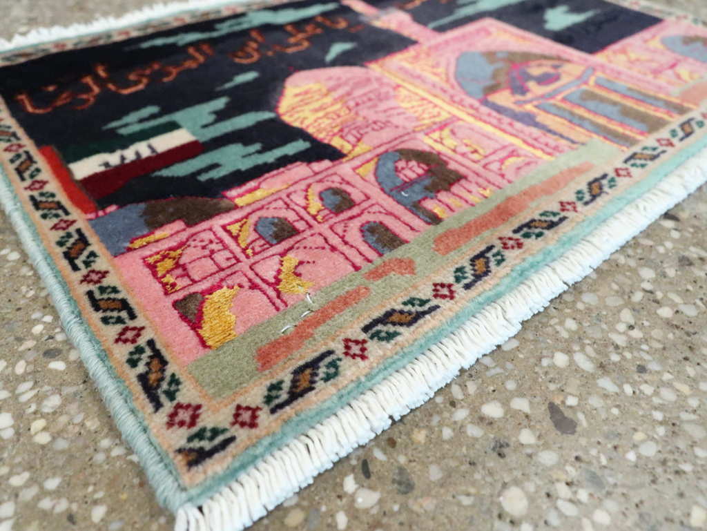 Vintage Persian Tabriz Pictorial Rug (Pair: 1 of 2), No.27929 - Staging