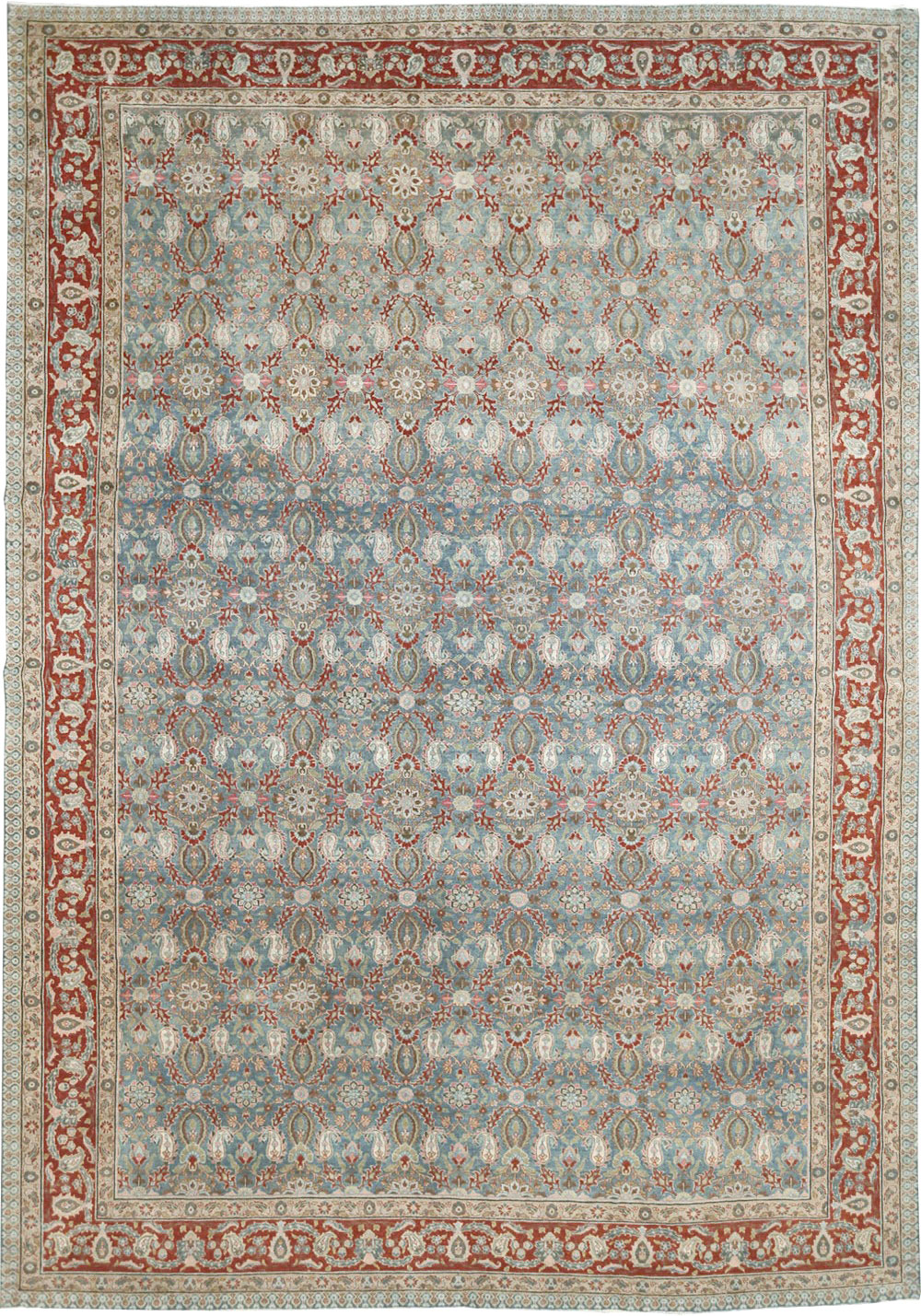 Antique Persian Tabriz Carpet, No.27930 - Staging