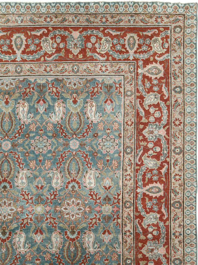 Antique Persian Tabriz Carpet, No.27930 - Staging