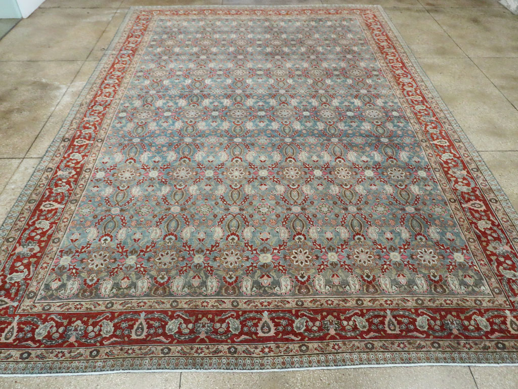 Antique Persian Tabriz Carpet, No.27930 - Staging