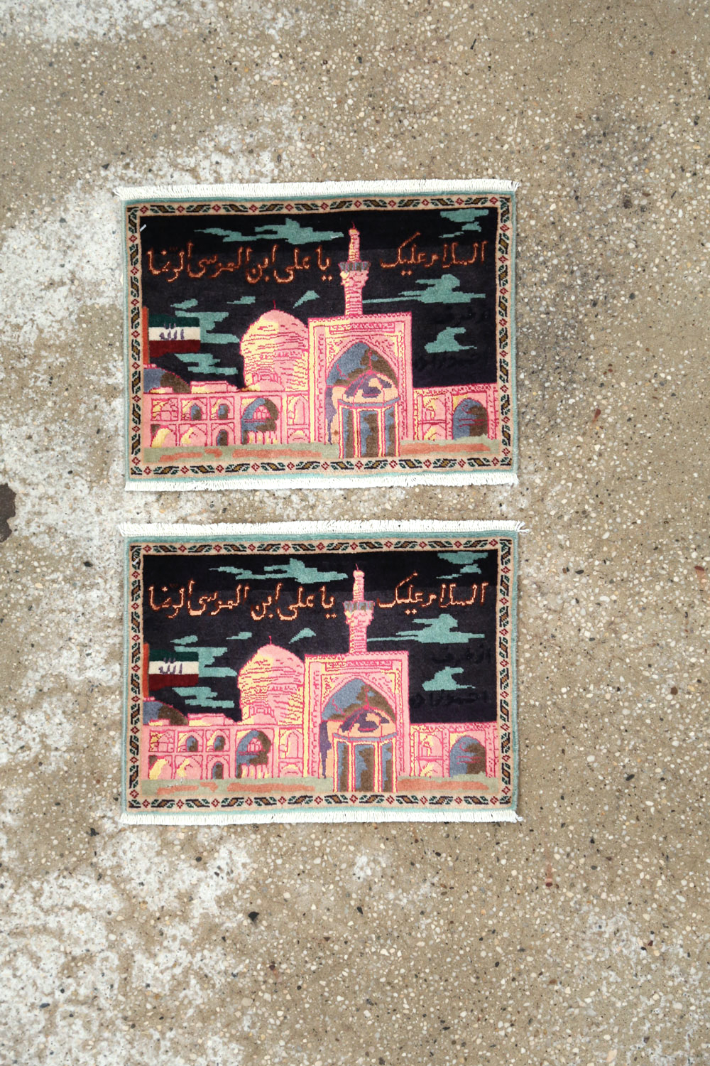 Vintage Persian Tabriz Pictorial Rug (Pair: 2 of 2), No.27931 - Staging