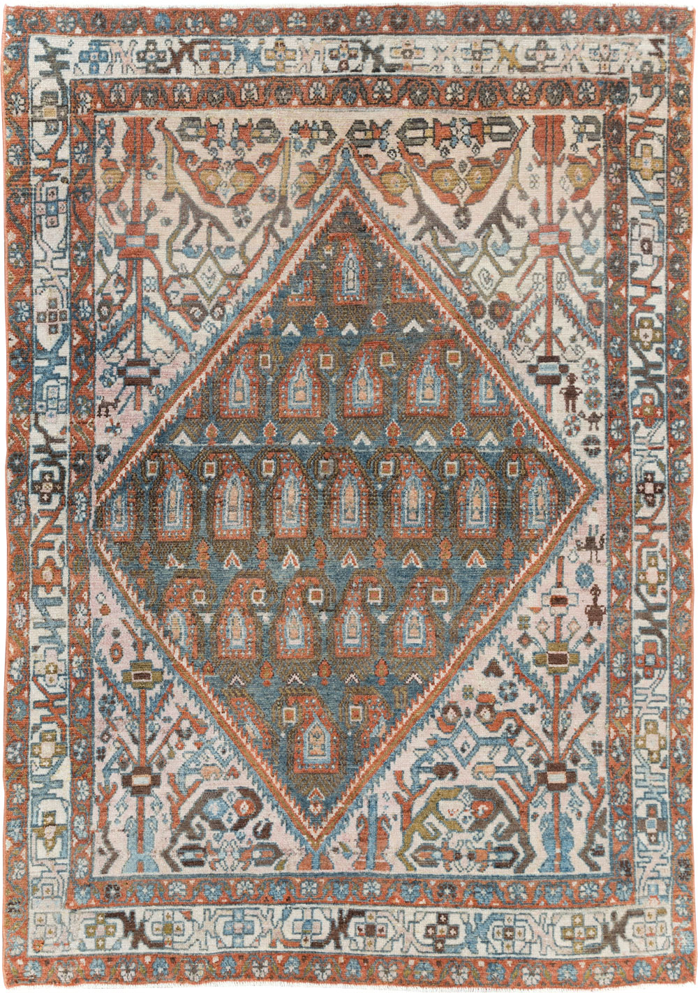 Vintage Persian Malayer Rug, No.27934 - Staging