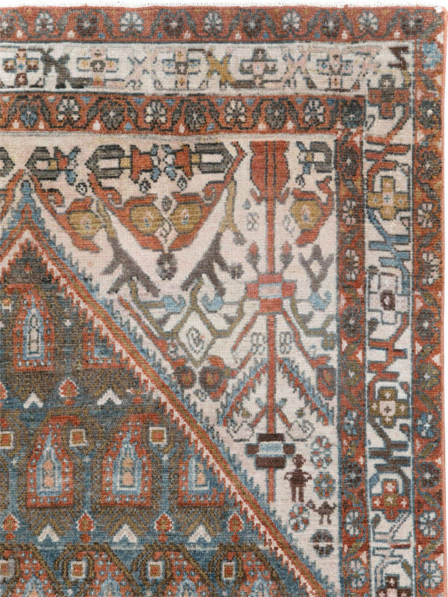 Vintage Persian Malayer Rug, No.27934 - Staging