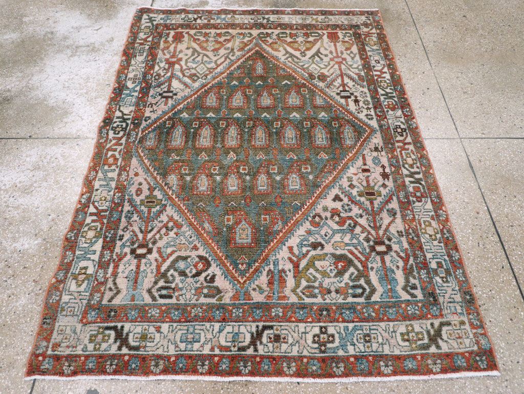 Vintage Persian Malayer Rug, No.27934 - Staging