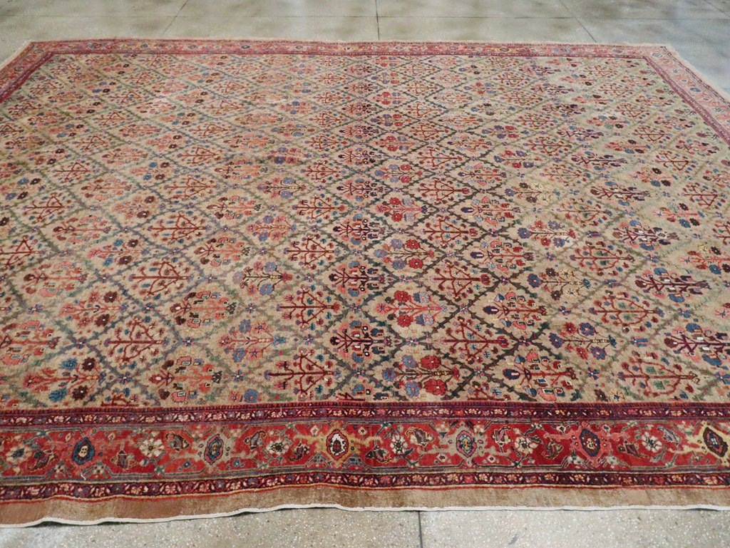 Antique Persian Bidjar Carpet, No.27941 - Staging