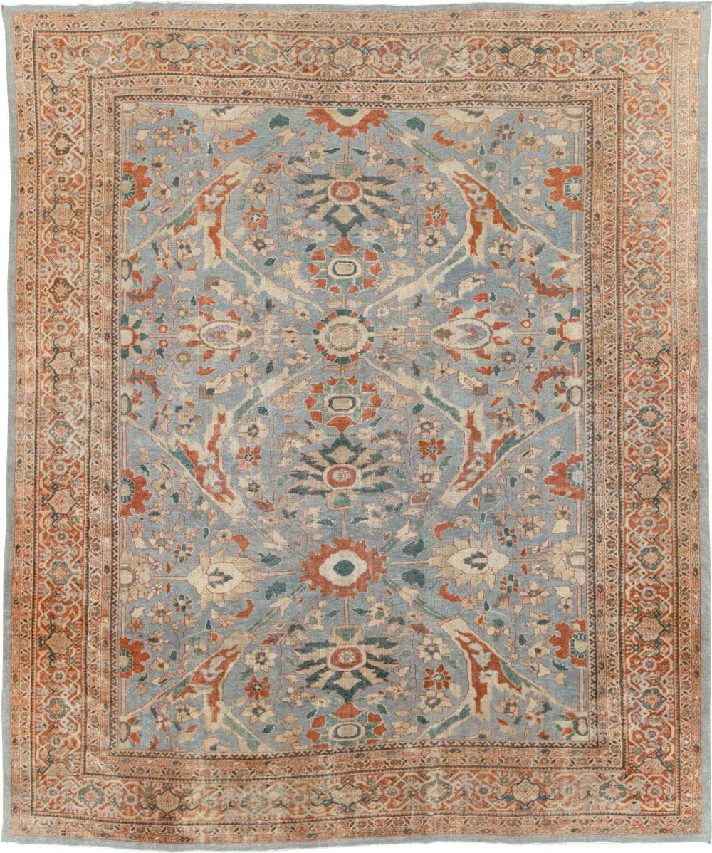 Antique Persian Sultanabad Room Size Carpet, No.27943 - Staging