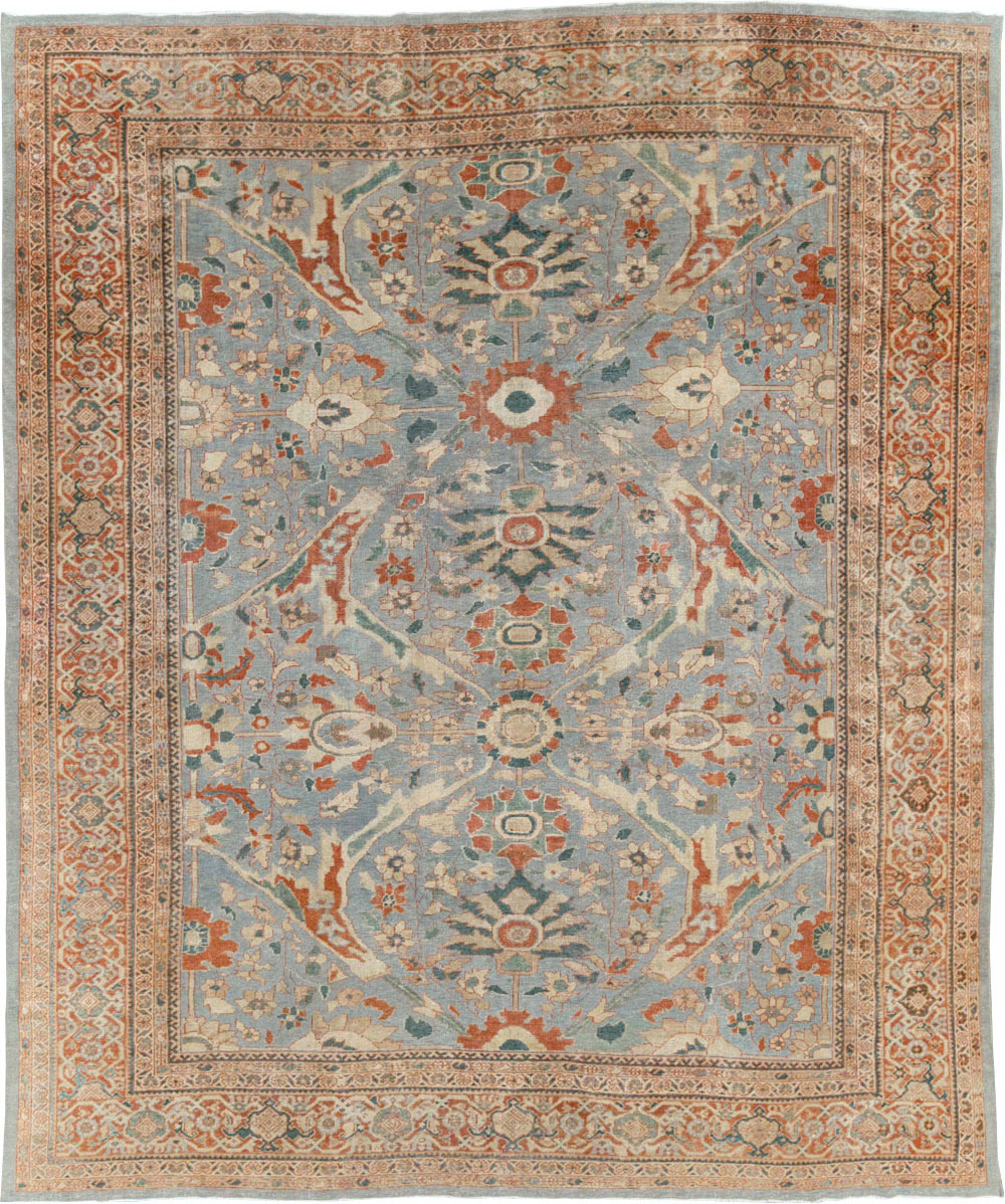 Antique Persian Sultanabad Room Size Carpet, No.27943 - Staging